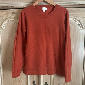 Orange jcrew teddie cotton and wool blend sweater